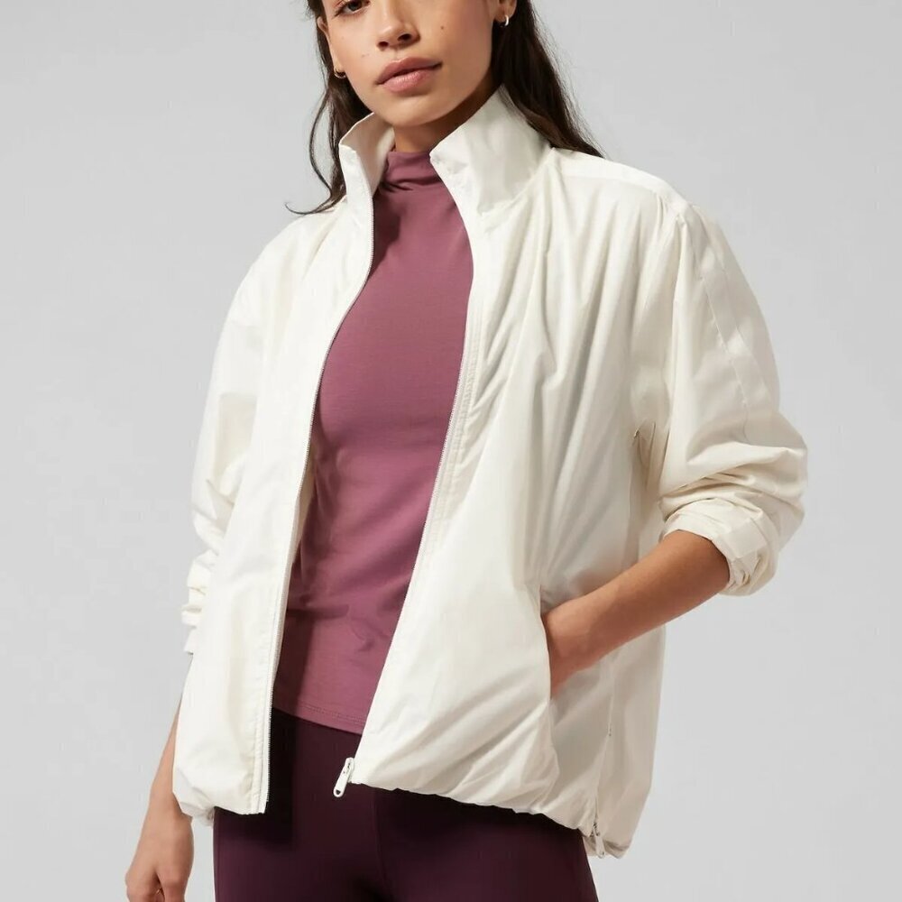Athleta | Sightseer Lace Jacket, Magnolia White XL